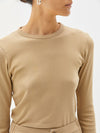 slim superfine rib long sleeve t.shirt