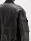 leather bomber jacket