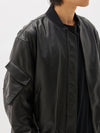 leather bomber jacket