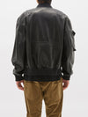 leather bomber jacket