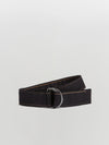 contrast stitch gabardine belt