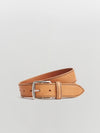 contrast stitch leather belt