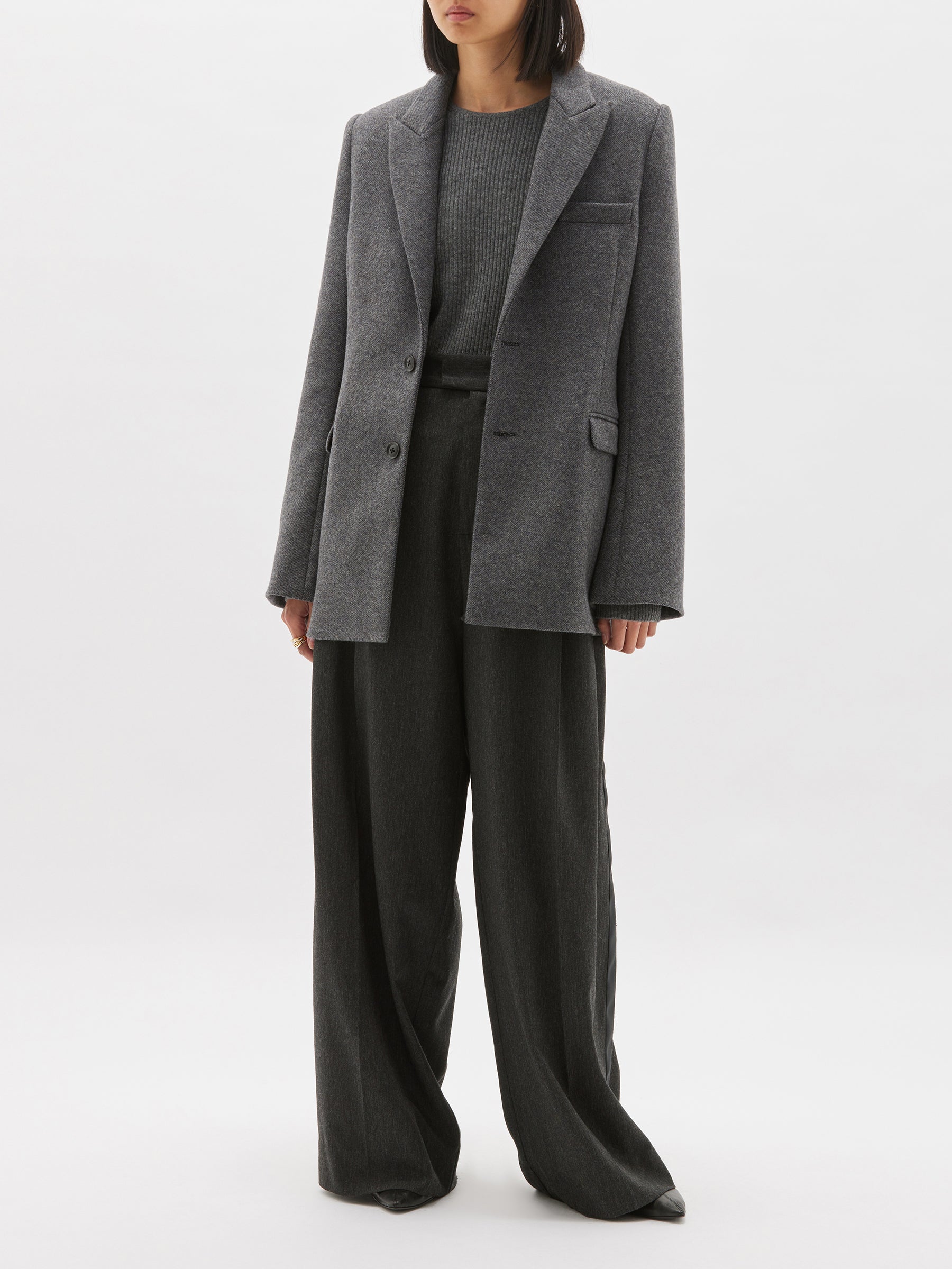 Wool twill coat sales