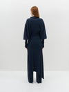 panelled drapey rib skirt