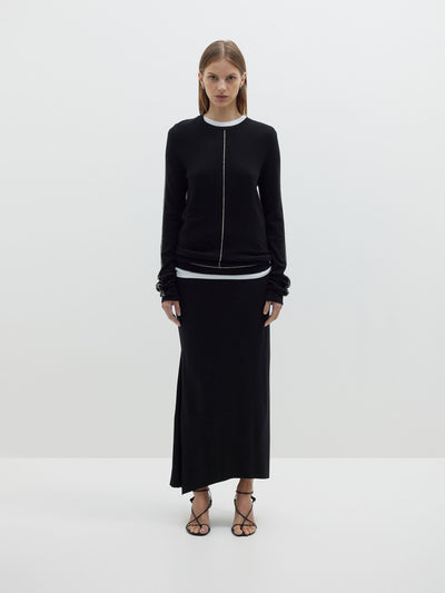 stretch tubular flared skirt