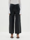 leather wide leg pant