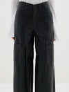 leather wide leg pant