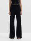 drapey rib straight leg pant