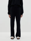 wide leg double jersey pant