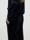 wide leg double jersey pant