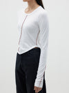 athletic scoop hem long sleeve t.shirt