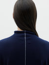 contrast detail engineered knit