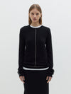 contrast detail layering knit