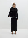 contrast detail layering knit