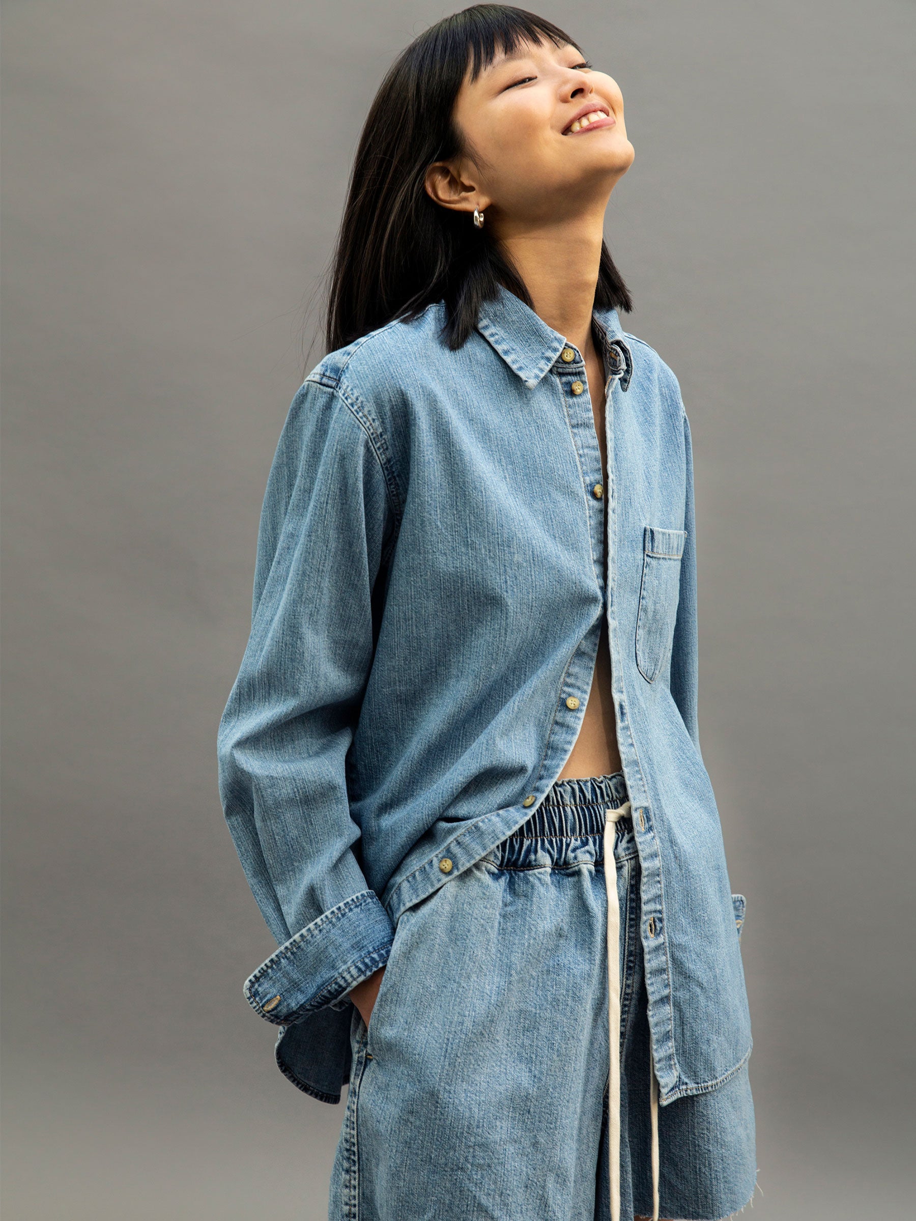 Bassike denim hot sale shorts