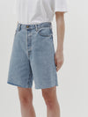 mid rise denim short