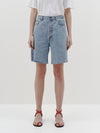 mid rise denim short