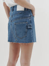 cut off denim skirt