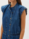 organic denim utility jumpsuit