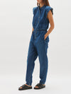 organic denim utility jumpsuit