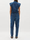 organic denim utility jumpsuit