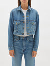 organic cropped denim jacket