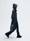 zip front leather anorak