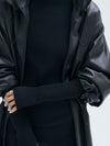 zip front leather anorak