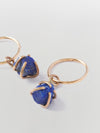 the line of sun raw lapis earring