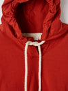 bassike mini double jersey hoodie in red-cedar