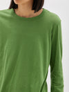 regular scoop hem long sleeve t.shirt