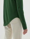 regular scoop hem long sleeve t.shirt