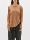 regular scoop hem long sleeve t.shirt