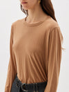 regular scoop hem long sleeve t.shirt