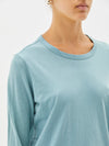 regular scoop hem long sleeve t.shirt