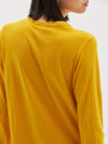 regular scoop hem long sleeve t.shirt
