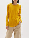 regular scoop hem long sleeve t.shirt