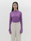 regular raised neck long sleeve t.shirt