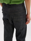 raw denim gusset detail pant