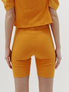 slim rib bike short