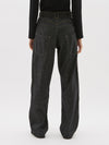 cotton linen denim border pant