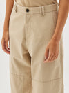 slubbed cotton utility pant