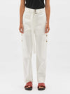 belted cotton slouch pant