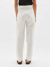 belted cotton slouch pant