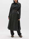 cotton linen denim trench