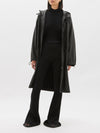 zip front leather anorak