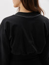 rib insert double jersey sweat