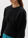 rib insert double jersey sweat