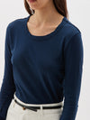 slim seam detail long sleeve t.shirt