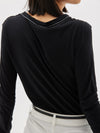 slim seam detail long sleeve t.shirt